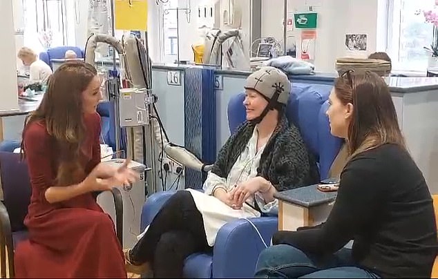 Princess of Wales makes emotional visit to hospital where she has been treated for cancer – after promising to stand ‘side by side’ with fellow patients