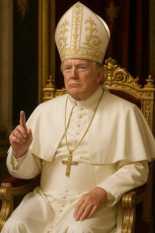 Donald Trump posts picture of HIMSELF as pope just a week after Francis’ funeral – as cardinals gather to elect new leader of the Catholic Church
