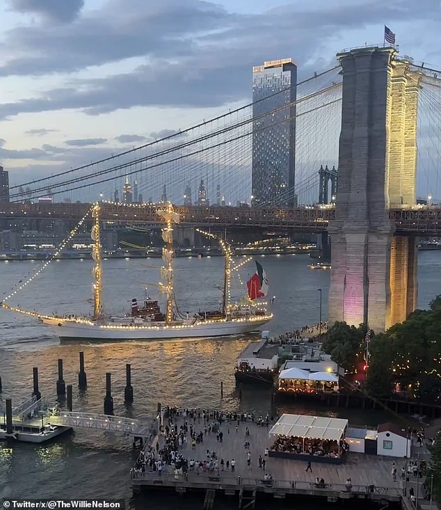 Brooklyn Bridge is hit by ship carrying 200 people as search and rescue operation is launched
